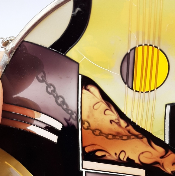 Vintage PAUL BRENT Hand Painted AMIA of Denver Glass Panio Music Sun Catcher - Picture 7 of 8